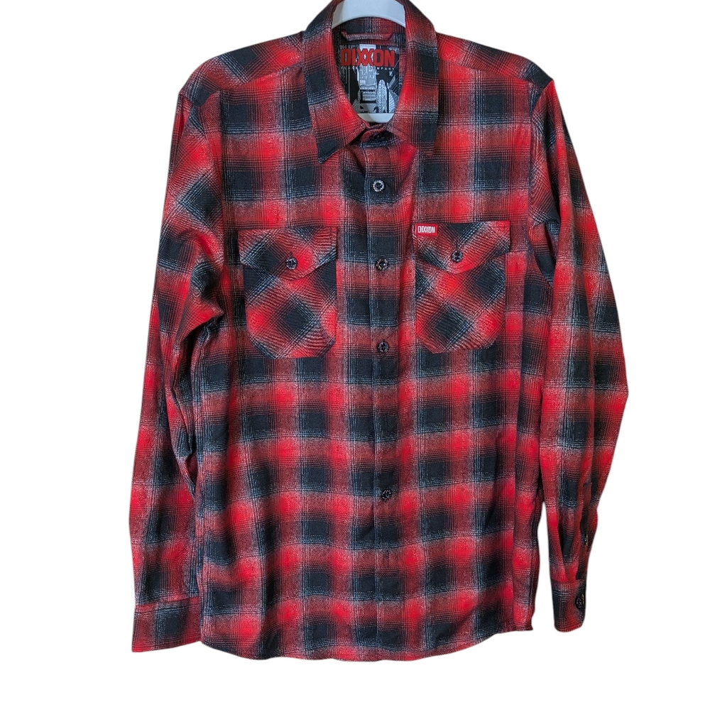 Dixxon Faiview Button Down Flannel Shirt... Size Medium - Picture 4 of 10